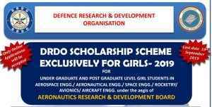 DRDO Scholarship Scheme 2019