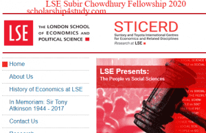 LSE Subir Chowdhury Fellowship 