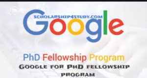 Google for PhD fellowship program